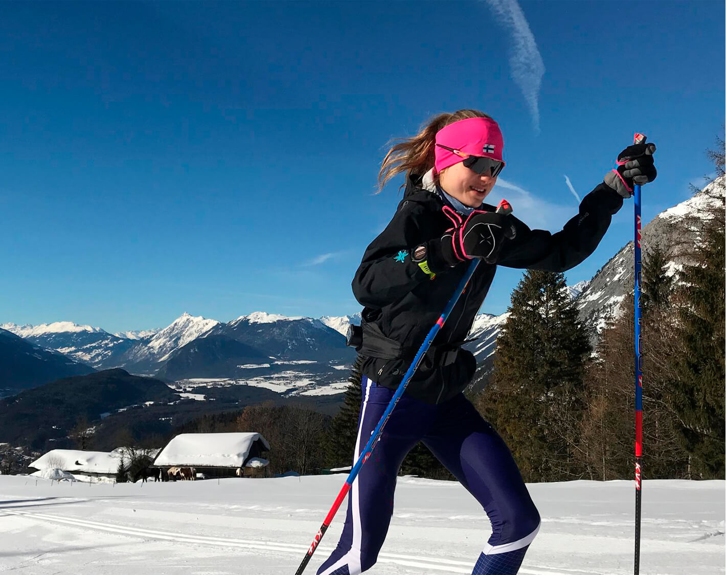 Suomen Latu Kiilopää - Eveliina Piippo, maastohiihdon tekniikkatunti